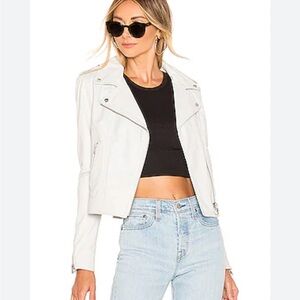 Rebecca Taylor White Cotton Moto Jacket